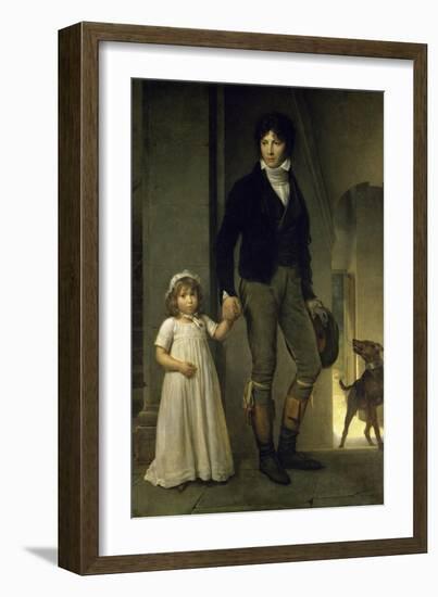 Portrait de J.B. Isabey et Sa Fille-Francois Gerard-Framed Giclee Print