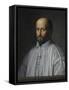 Portrait de Jean Duvergier de Hauranne, abbé de Saint-Cyran-Philippe De Champaigne-Framed Stretched Canvas