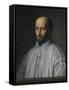 Portrait de Jean Duvergier de Hauranne, abbé de Saint-Cyran-Philippe De Champaigne-Framed Stretched Canvas