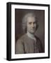 Portrait de Jean-Jacques Rousseau (1712-1778), philosophe-Maurice Quentin de La Tour-Framed Giclee Print