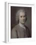 Portrait de Jean-Jacques Rousseau (1712-1778), philosophe-Maurice Quentin de La Tour-Framed Giclee Print