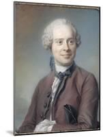 Portrait de Jean Le Rond d'Alembert (1717-1783), philosophe-Maurice Quentin de La Tour-Mounted Giclee Print