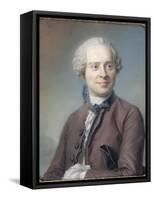 Portrait de Jean Le Rond d'Alembert (1717-1783), philosophe-Maurice Quentin de La Tour-Framed Stretched Canvas