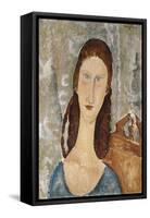 Portrait De Jeanne Hebuterne-Amedeo Modigliani-Framed Stretched Canvas