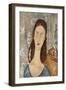Portrait De Jeanne Hebuterne-Amedeo Modigliani-Framed Giclee Print