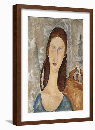 Portrait De Jeanne Hebuterne-Amedeo Modigliani-Framed Giclee Print