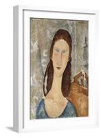 Portrait De Jeanne Hebuterne-Amedeo Modigliani-Framed Giclee Print