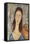 Portrait de Jeanne Hebuterne-Amedeo Modigliani-Framed Stretched Canvas