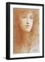 Portrait De Jeune Femme Anglaise  Sanguine Sur Papier De Fernand Khnopff (1858-1921) Vers 1890 Col-Fernand Khnopff-Framed Giclee Print