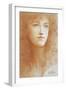 Portrait De Jeune Femme Anglaise  Sanguine Sur Papier De Fernand Khnopff (1858-1921) Vers 1890 Col-Fernand Khnopff-Framed Giclee Print