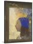 Portrait de jeune femme au bonnet bleu-Odilon Redon-Stretched Canvas