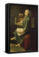 Portrait de jeune musicien dit à tort portrait de Mozart-null-Framed Stretched Canvas