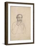 Portrait de l'artiste, étude pour le portrait de l'artiste avec Evariste de Valernes-Edgar Degas-Framed Giclee Print