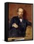 Portrait De L'artiste Pavel Petrovich Chistyakov (Tchistiakov) (1832-1919) (Portrait of the Artist-Ilya Efimovich Repin-Framed Stretched Canvas