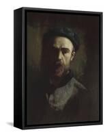 Portrait de l'artiste-Odilon Redon-Framed Stretched Canvas