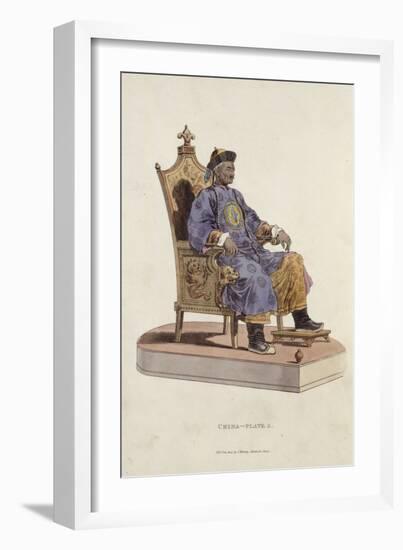 Portrait de l'empereur Qianlong assis-William Alexander-Framed Giclee Print