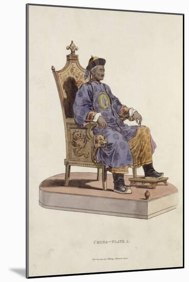 Portrait de l'empereur Qianlong assis-William Alexander-Mounted Giclee Print