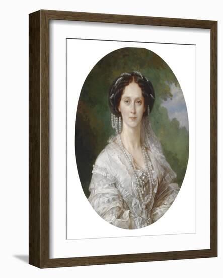 Portrait De L'imperatrice De Russie Maria Alexandrovna (1824-1880), Nee Princesse Marie De Hesse Et-Franz Xaver Winterhalter-Framed Giclee Print