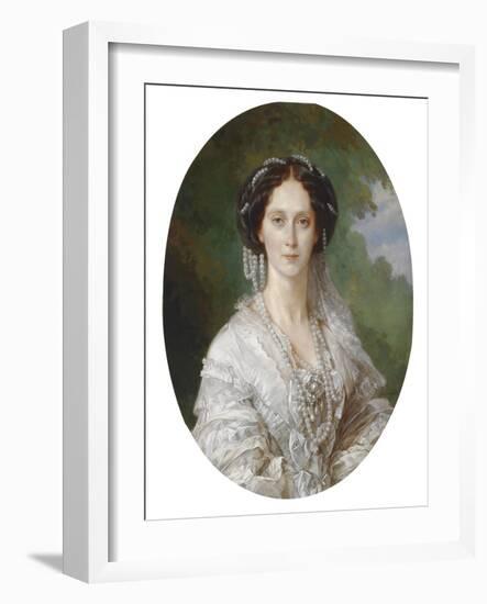 Portrait De L'imperatrice De Russie Maria Alexandrovna (1824-1880), Nee Princesse Marie De Hesse Et-Franz Xaver Winterhalter-Framed Giclee Print