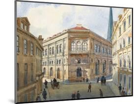 Portrait De La Bourse De Riga En Lettonie  (View of the Riga Stock Exchange) Aquarelle D'albert Be-Albert Nikolayevich Benois-Mounted Giclee Print