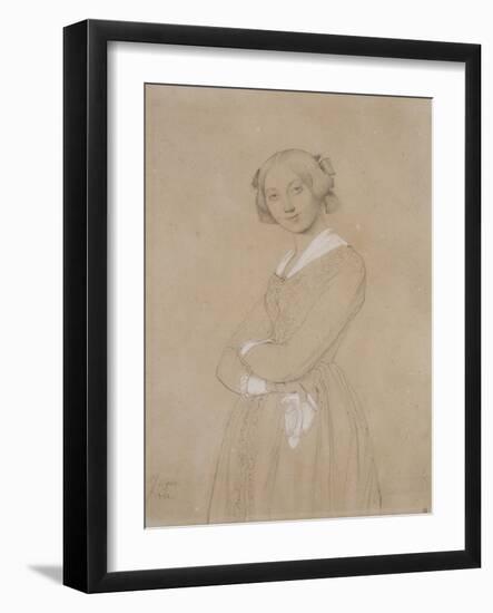 Portrait de la comtesse d’Haussonville. 1842-Jean-Auguste-Dominique Ingres-Framed Giclee Print