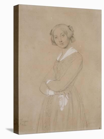 Portrait de la comtesse d’Haussonville. 1842-Jean-Auguste-Dominique Ingres-Stretched Canvas