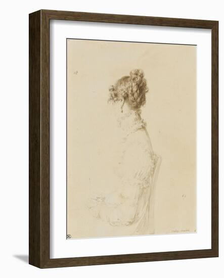 Portrait de la comtesse de Maleyssie, en profil perdu-Jean Baptiste Isabey-Framed Giclee Print