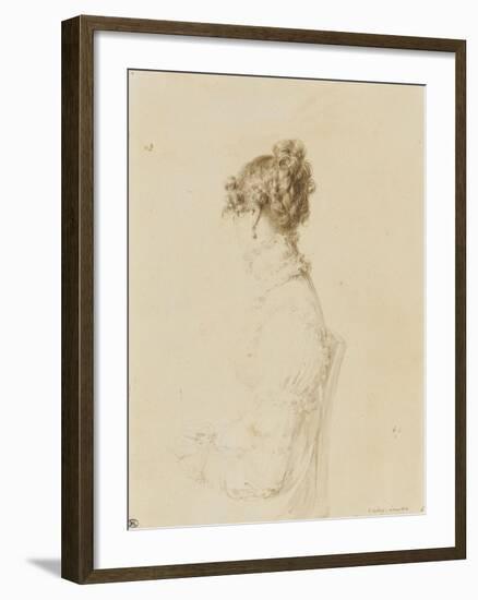 Portrait de la comtesse de Maleyssie, en profil perdu-Jean Baptiste Isabey-Framed Giclee Print