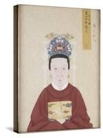 Portrait de la dame Zhao, épouse du vénérable Liu Zhong-null-Stretched Canvas