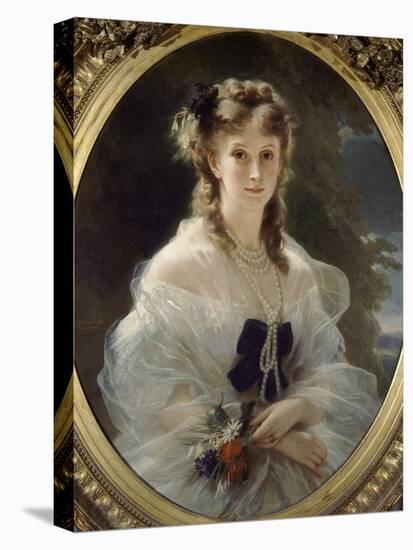 Portrait de la duchesse de Morny, née princesse Troubetzkoï-Franz Xaver Winterhalter-Stretched Canvas
