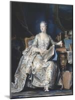 Portrait de la marquise de Pompadour (1721-1764)-Maurice Quentin de La Tour-Mounted Giclee Print