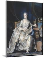 Portrait de la marquise de Pompadour (1721-1764)-Maurice Quentin de La Tour-Mounted Giclee Print