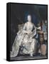 Portrait de la marquise de Pompadour (1721-1764)-Maurice Quentin de La Tour-Framed Stretched Canvas