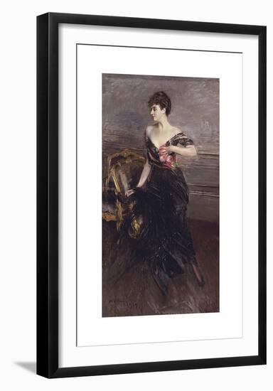 Portrait de la Princesse Cécile Murat, Ney d'Elchingen-Giovanni Boldini-Framed Premium Giclee Print