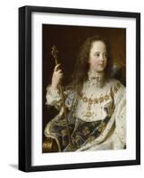 Portrait de Louis XV, âgé de cinq ans (1710-1774), assis sur son trône en grand costume royal-Hyacinthe Rigaud-Framed Giclee Print