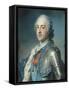 Portrait de Louis XV Le Bien-Aimé (1710-1774) en armure-Maurice Quentin de La Tour-Framed Stretched Canvas