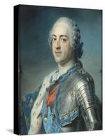 Portrait de Louis XV Le Bien-Aimé (1710-1774) en armure-Maurice Quentin de La Tour-Stretched Canvas