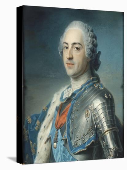 Portrait de Louis XV Le Bien-Aimé (1710-1774) en armure-Maurice Quentin de La Tour-Stretched Canvas