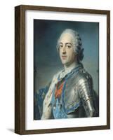 Portrait de Louis XV Le Bien-Aimé (1710-1774) en armure-Maurice Quentin de La Tour-Framed Giclee Print