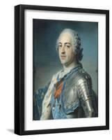 Portrait de Louis XV Le Bien-Aimé (1710-1774) en armure-Maurice Quentin de La Tour-Framed Giclee Print