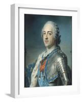 Portrait de Louis XV Le Bien-Aimé (1710-1774) en armure-Maurice Quentin de La Tour-Framed Giclee Print