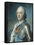 Portrait de Louis XV Le Bien-Aimé (1710-1774) en armure-Maurice Quentin de La Tour-Framed Stretched Canvas