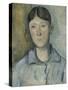 Portrait de madame Cézanne-Paul Cézanne-Stretched Canvas
