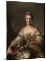 Portrait de Madame de La Porte, 1752-Jean-Marc Nattier-Mounted Premium Giclee Print