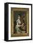 Portrait de Madame Larmoyer, three-quarter length, holing a lyre, 1804 (oil on panel)-Antoine Vestier-Framed Stretched Canvas