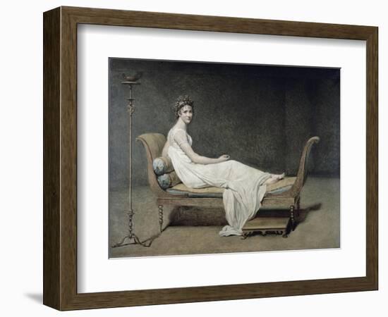 Portrait de Madame Recamier-Jacques-Louis David-Framed Giclee Print