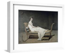 Portrait de Madame Recamier-Jacques-Louis David-Framed Giclee Print