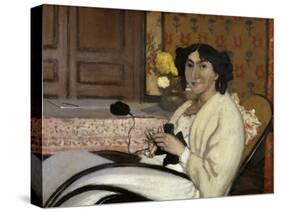 Portrait de Madame Rodrigues-Vallotton, the Artist's Wife, 1902-Félix Vallotton-Stretched Canvas