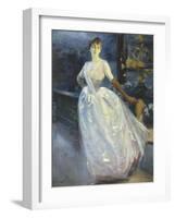 Portrait de madame Roger Jourdain, femme du peintre-Albert Besnard-Framed Giclee Print