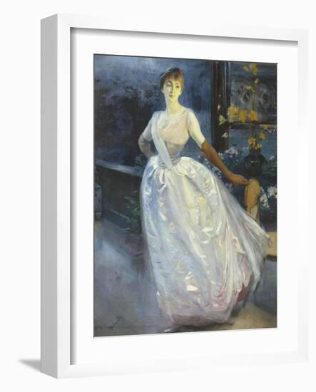 Portrait de madame Roger Jourdain, femme du peintre-Albert Besnard-Framed Giclee Print